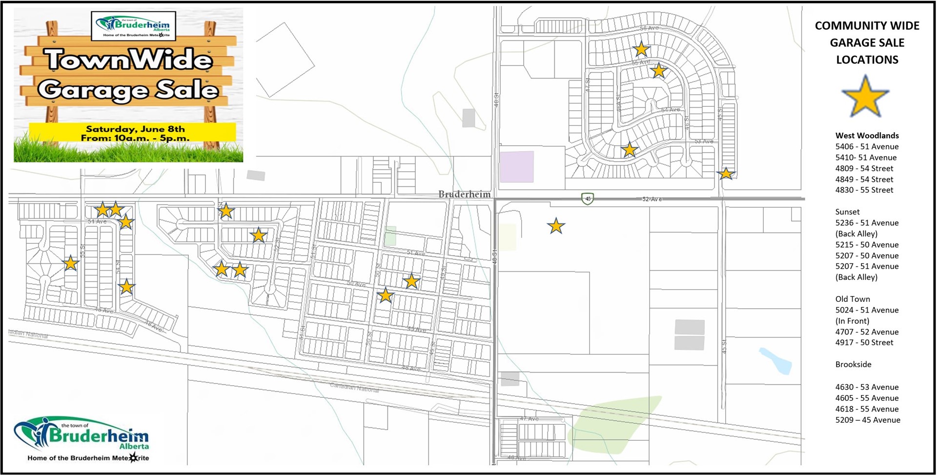 2024 Town Wide Garage Sale Map