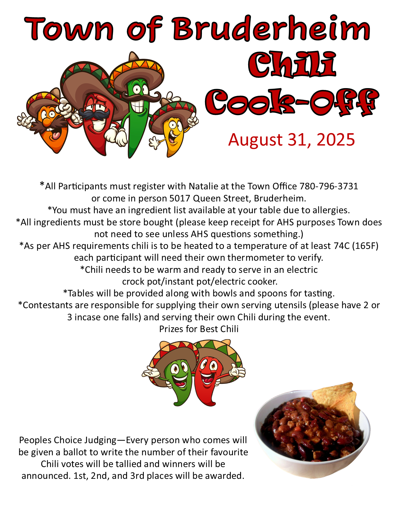 Town of Bruderheim's 2nd Annual Chili Cook-Off