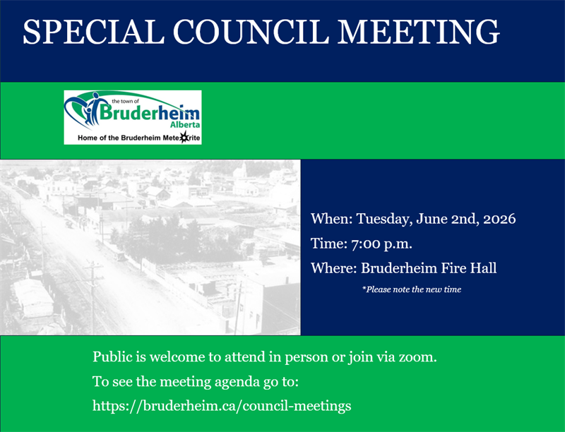 Special Council Meeting June 2nd, 2026