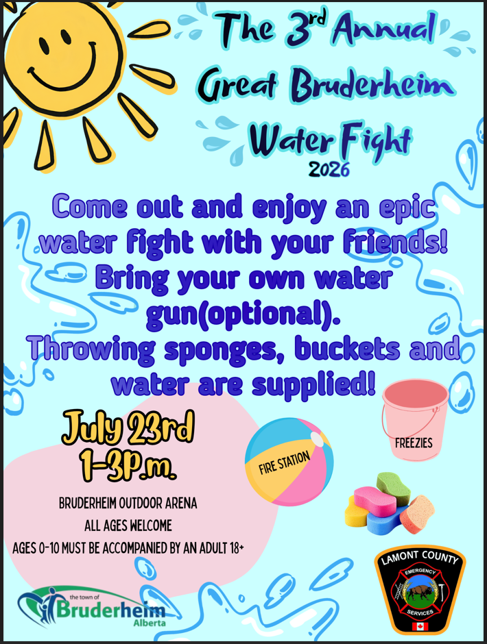 3rd Annual Great Bruderheim Water Fight